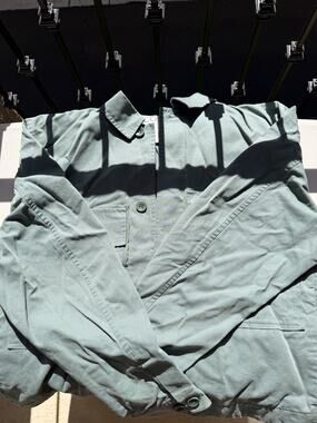 COS Cotton-Twill Utility Overshirt Dark Green XL